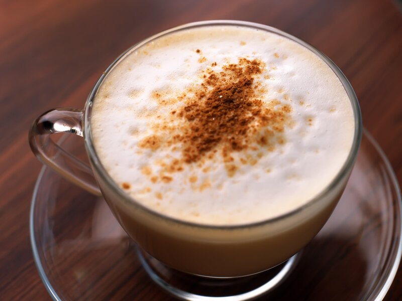 Cappuccino with cinnamon