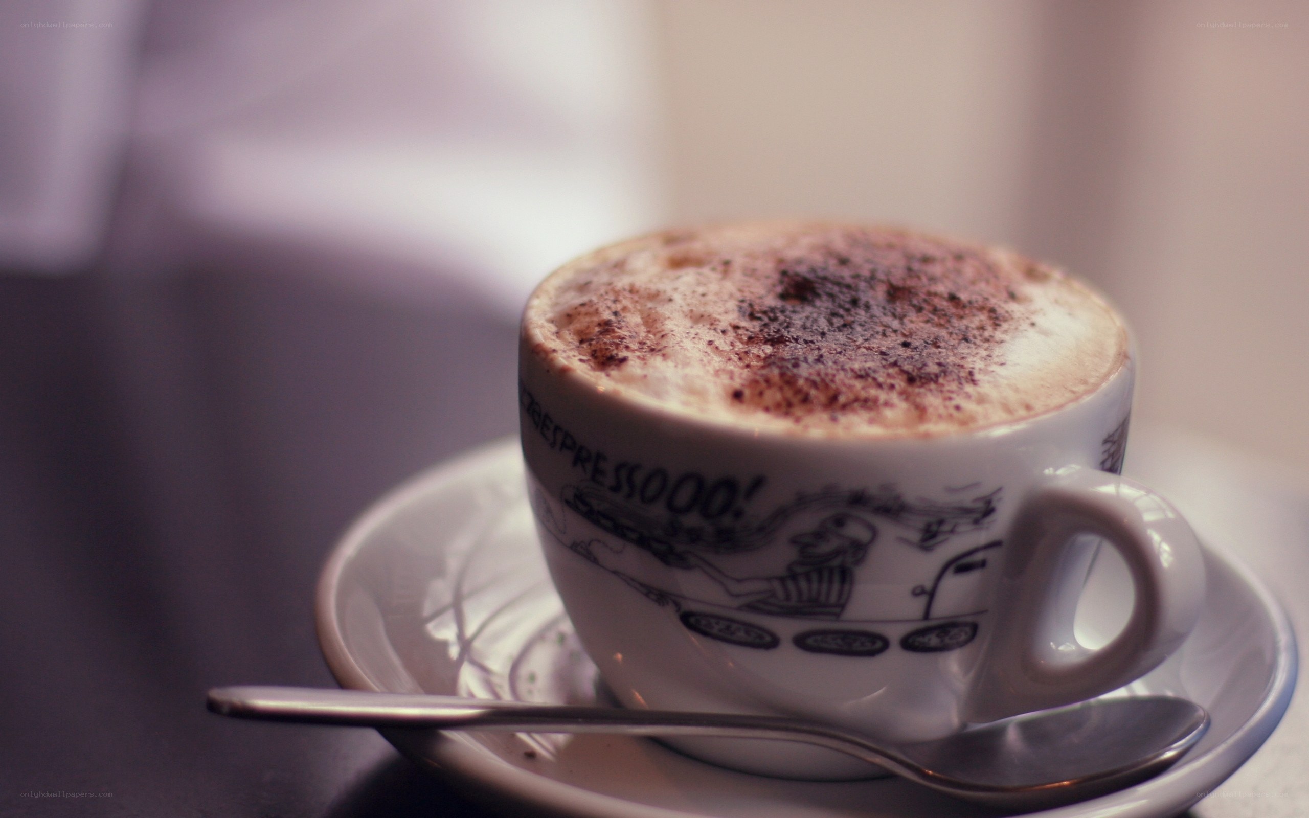 cappuccino with cocoa powder