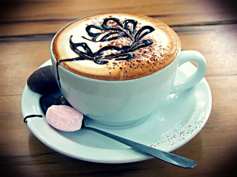 Cappuccino with Latte Art — Brown