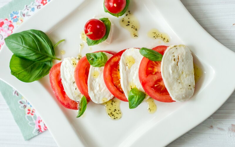 Caprese Salad on Plate