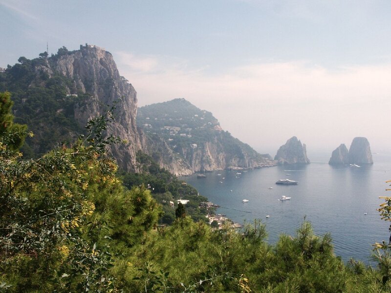 Capri island coastal view