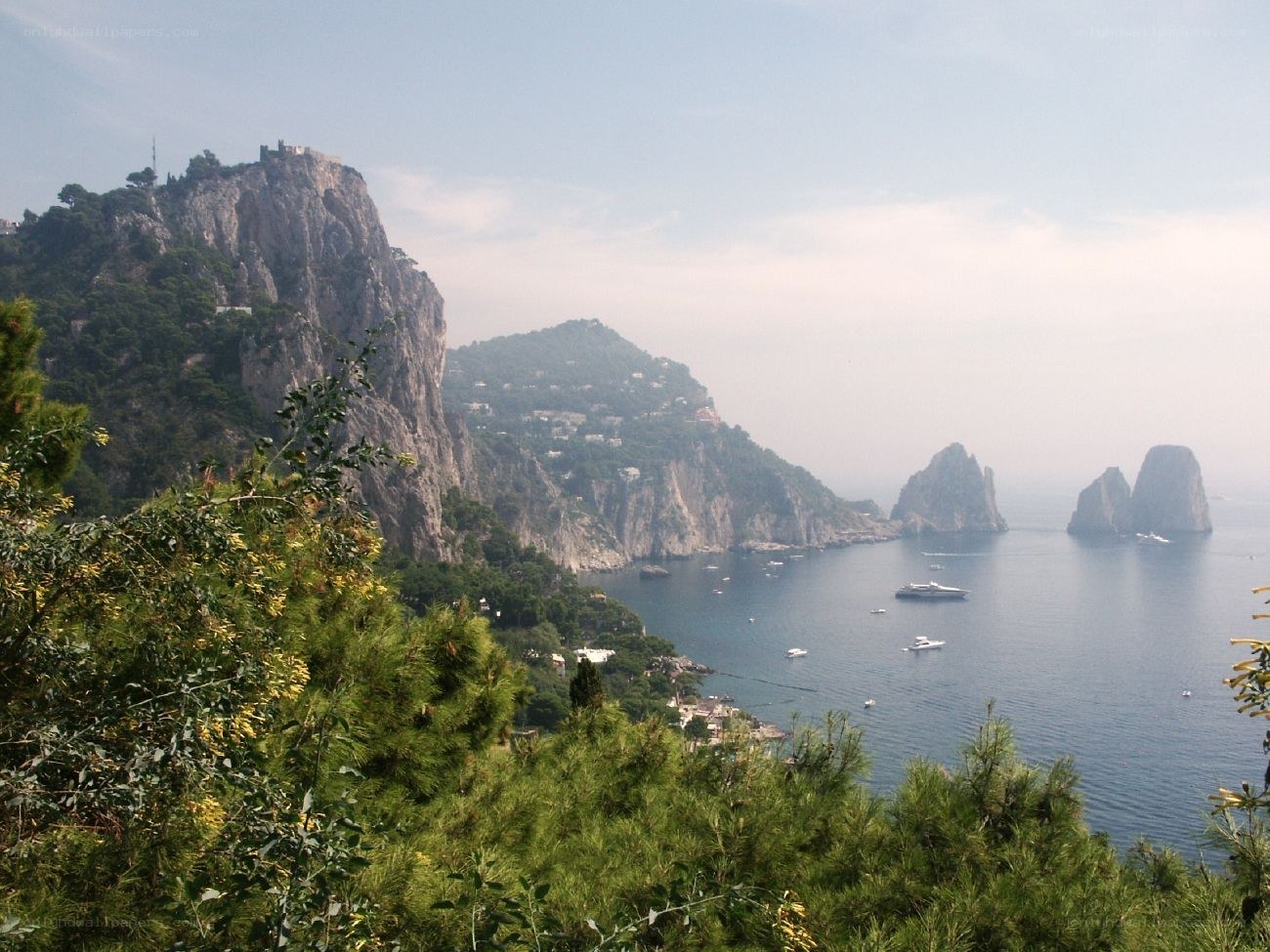Capri island coastal view