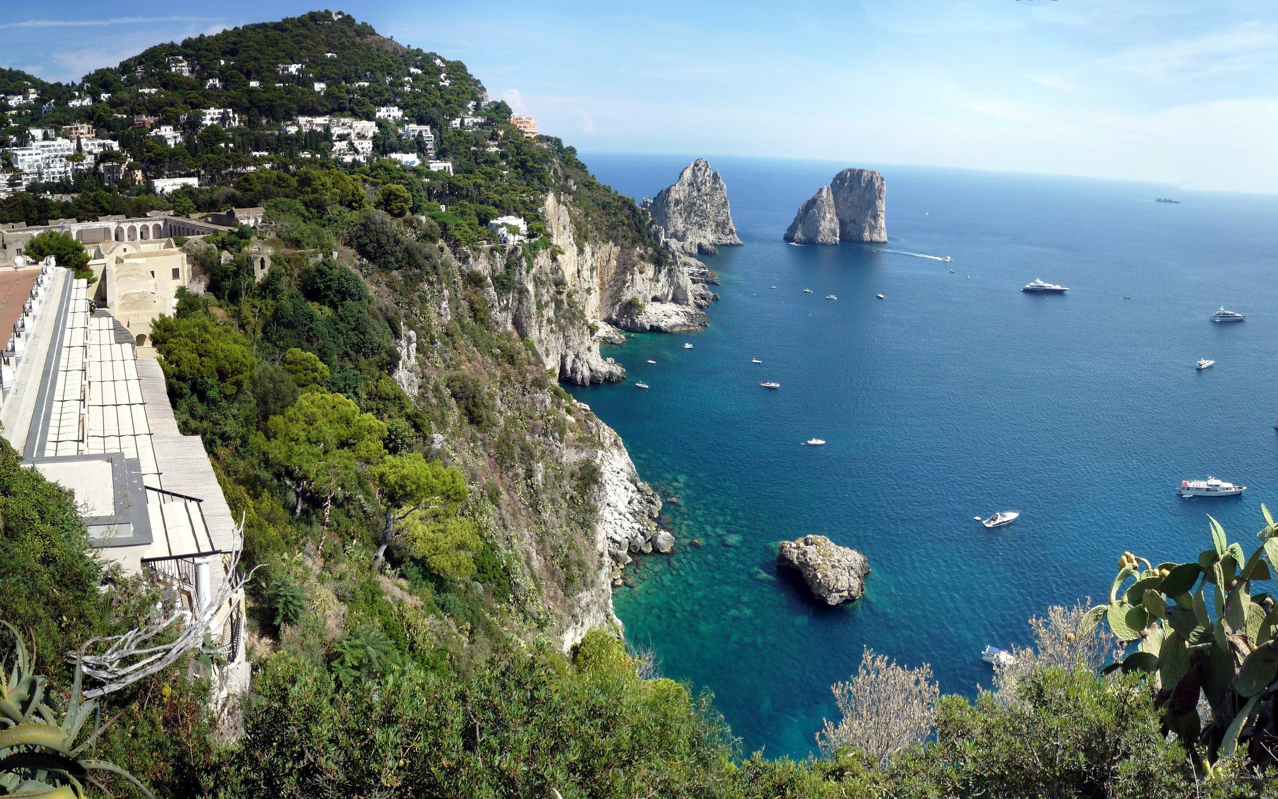 Capri island coastal view
