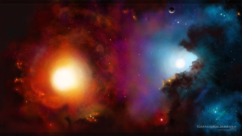 Capricorn Nebula — Blue