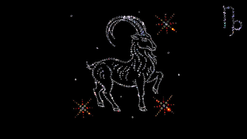 Capricorn Zodiac Symbol — Black
