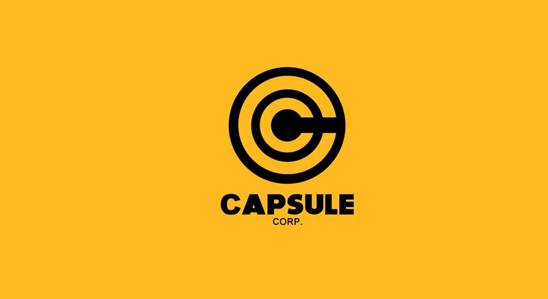Capsule Corp Logo — Yellow