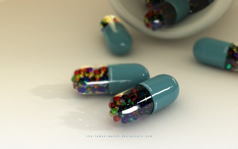 Capsules with Colorful Beads