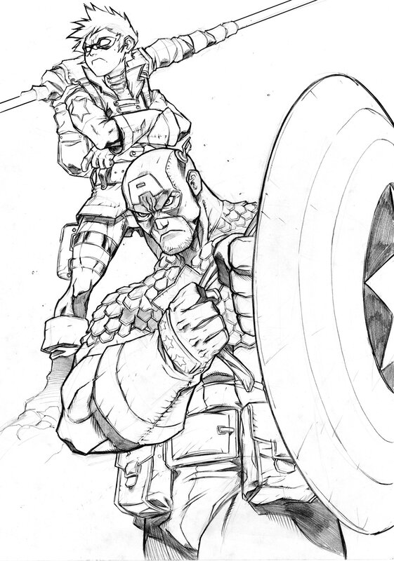 Captain America and a young hero