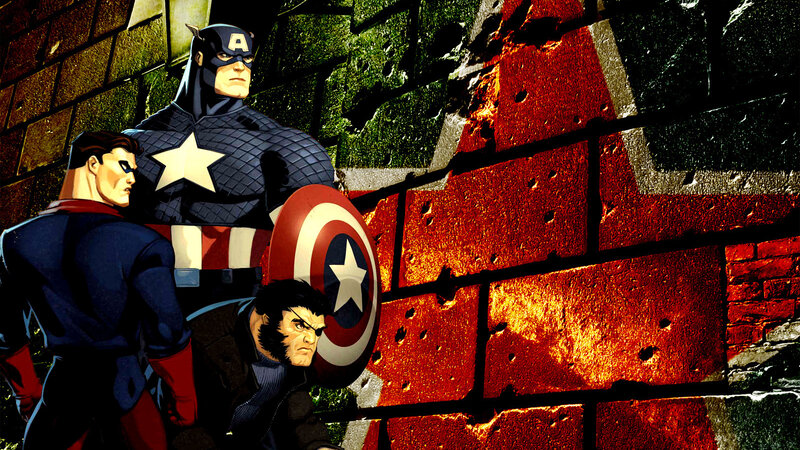 Captain America and Allies — Red, Dramatic