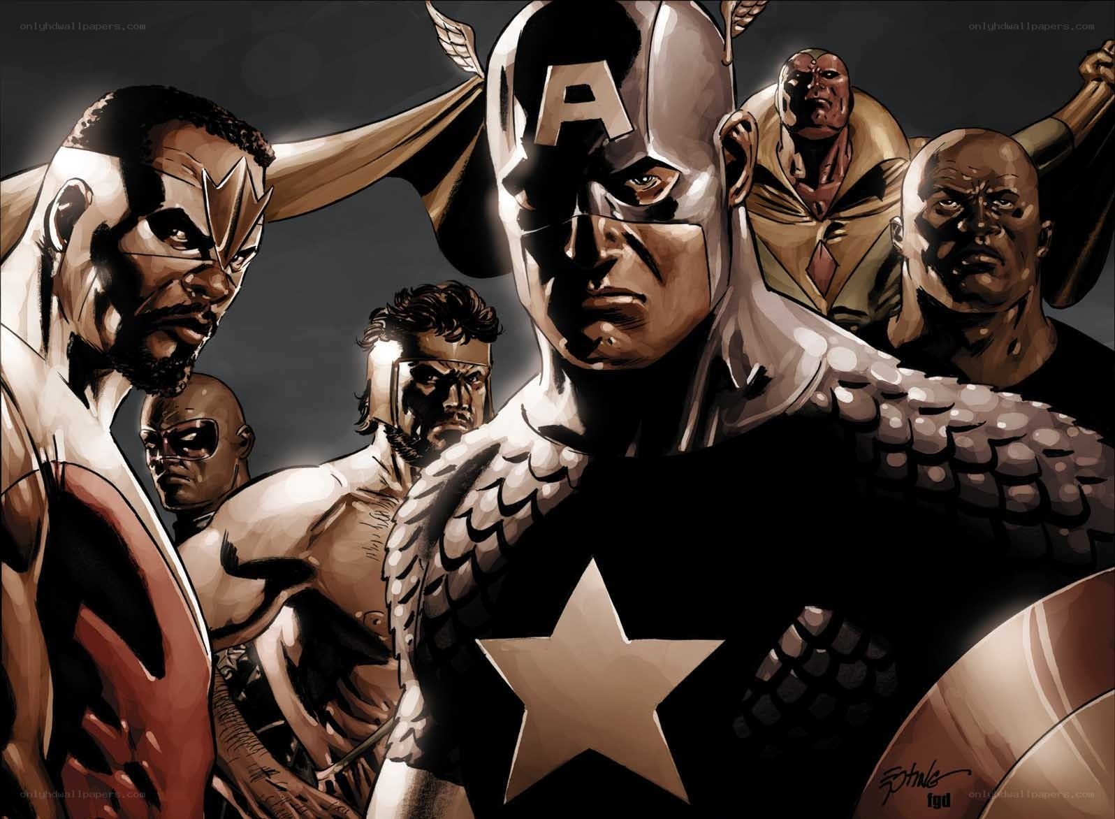 Captain America and allies