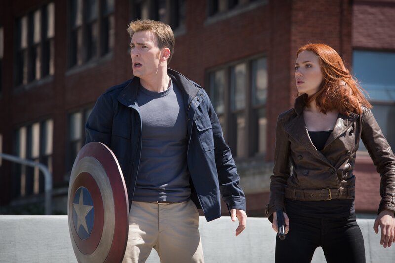 Captain America and Black Widow in action