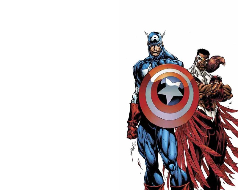 Captain America and Falcon — Blue