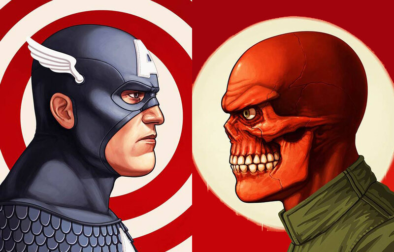 Captain America and Red Skull