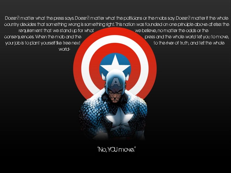Captain America Character — Black, Dramatic