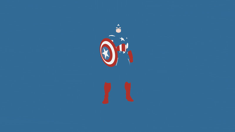 Captain America Character — Blue, Calm
