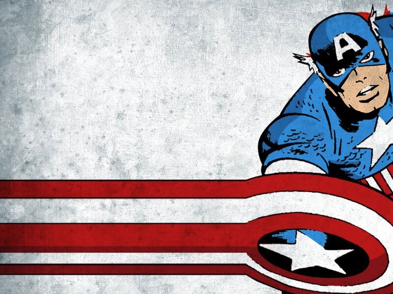 Captain America Character — Blue, Determined, Comic