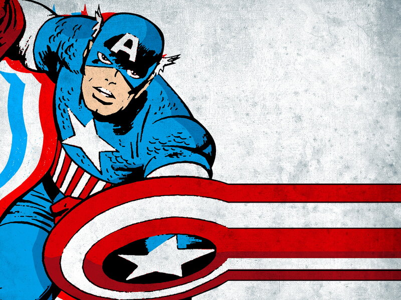 Captain America Character — Blue, Determined