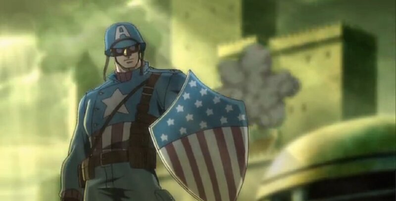 Captain America Character — Blue, Dramatic, Anime