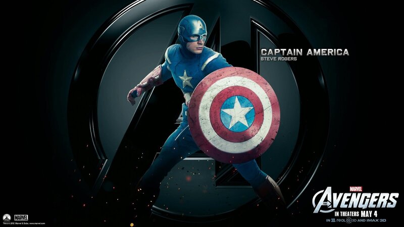 Captain America Character — Blue, Dramatic, Digital Art, Shield, Avengers Logo