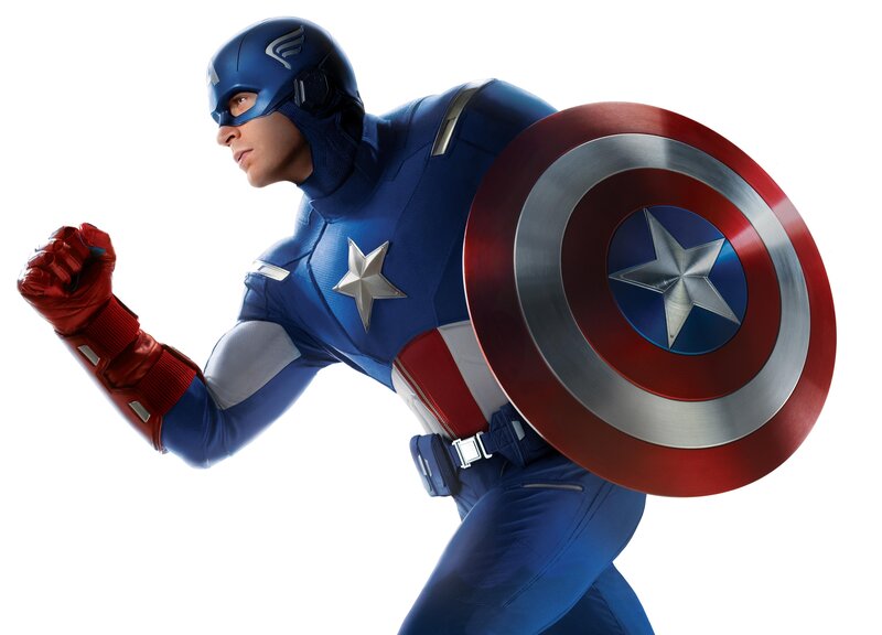 Captain America Character — Blue, Heroic, Photograph, Shield