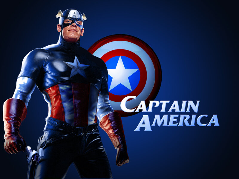 Captain America Character — Blue, Heroic