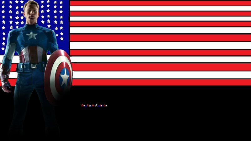 Captain America Character — Blue, Patriotic