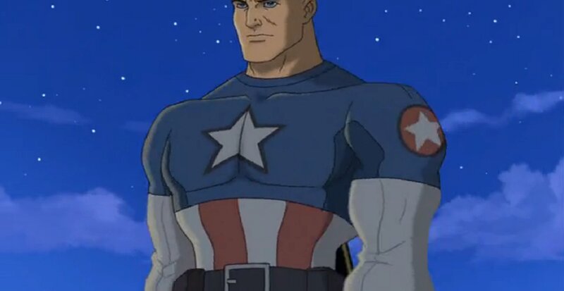 Captain America Character — Blue, Serious