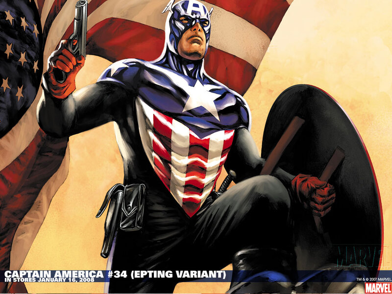 Captain America Character — Red, Dramatic