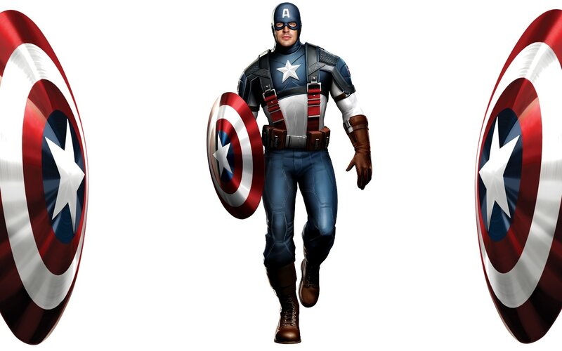 Captain America Character — Red, Heroic, Digital Art