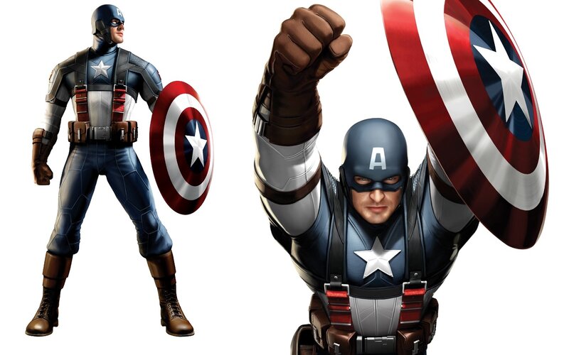 Captain America Character — Red, Heroic