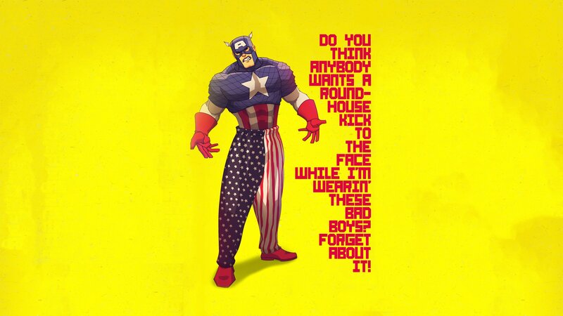Captain America Character — Yellow