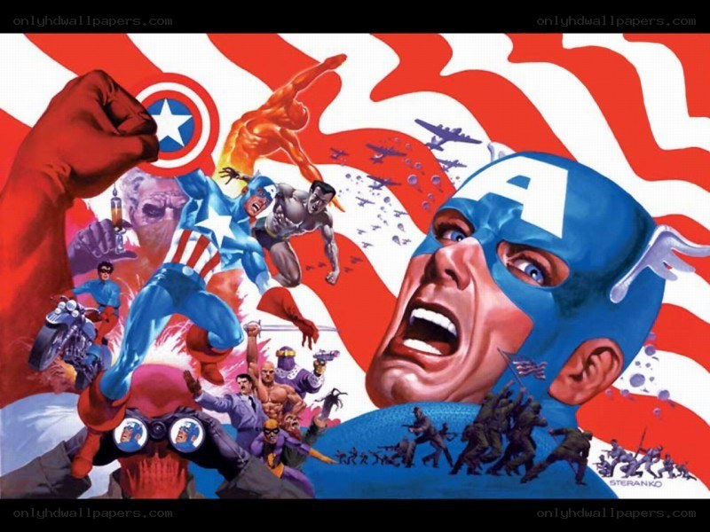 Captain America comic cover art