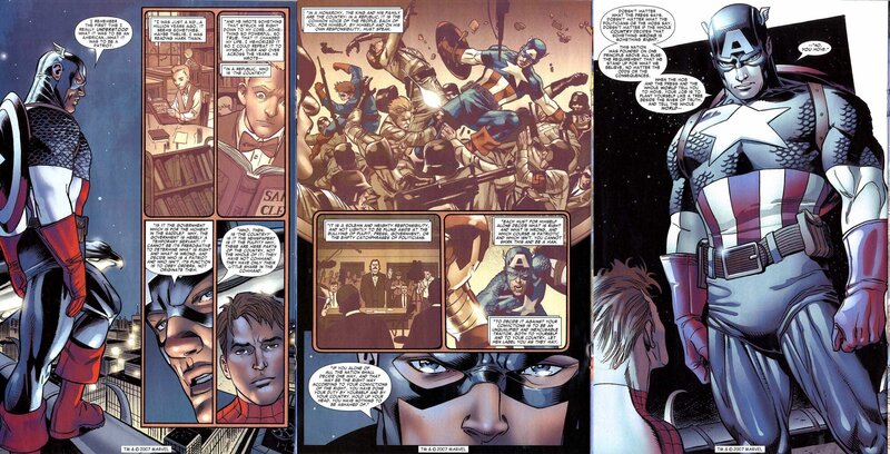 Captain America comic panels