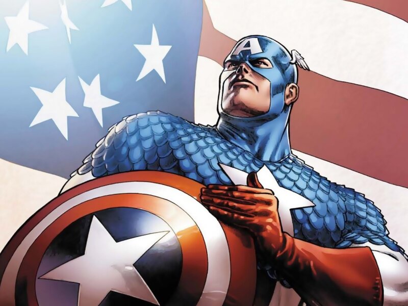 Captain America Holding Shield