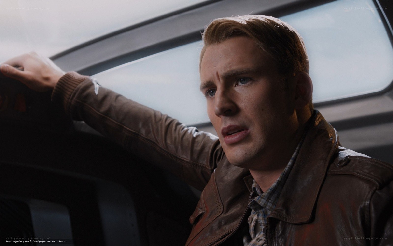 Captain America in a car