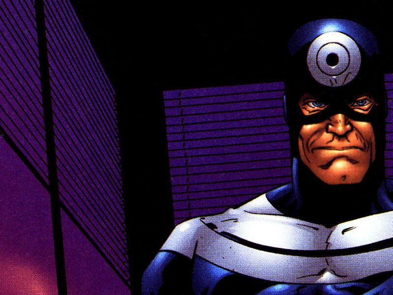 Captain America in a comic panel