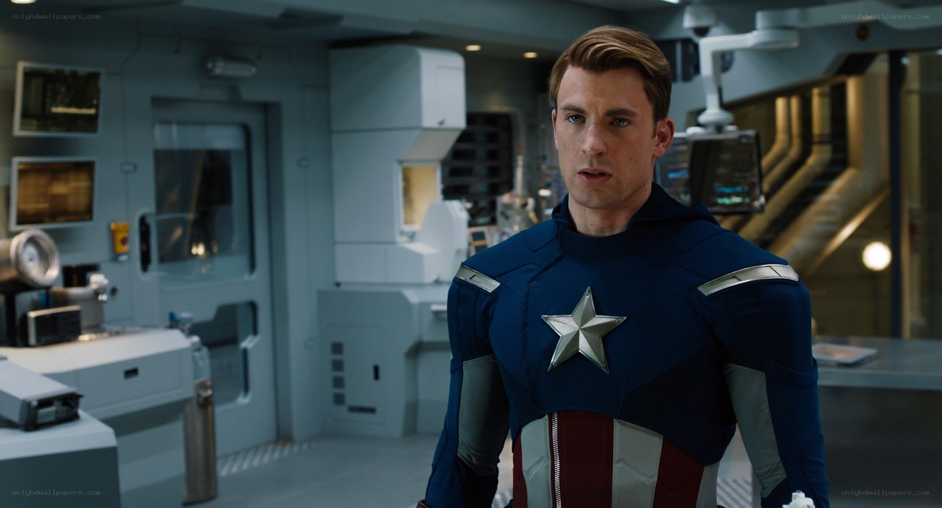 Captain America in a lab