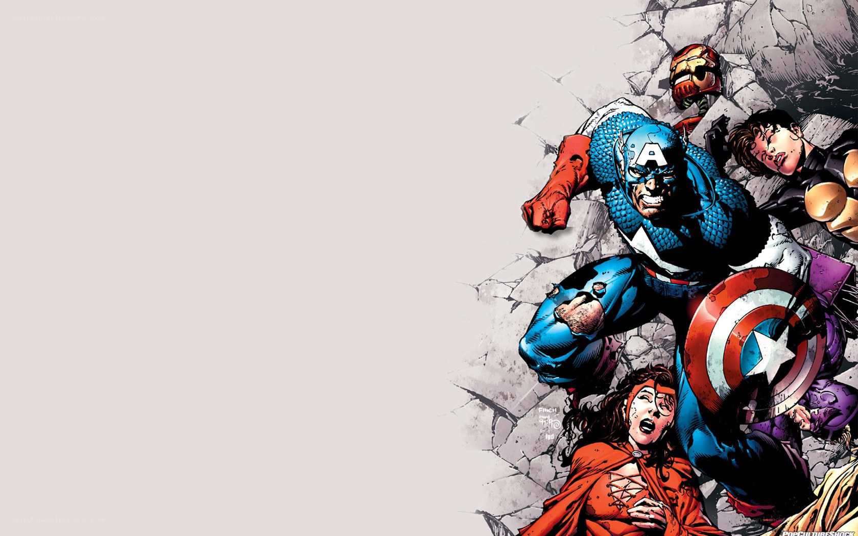 Captain America in action