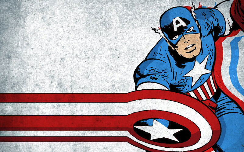 Captain America in action