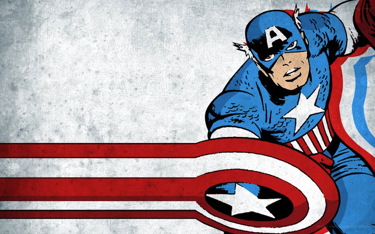 Captain America in action