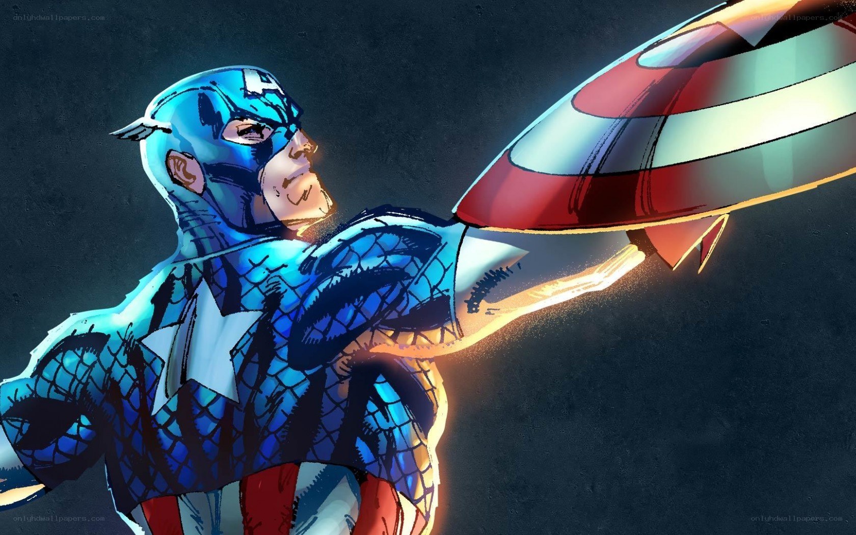 Captain America in action