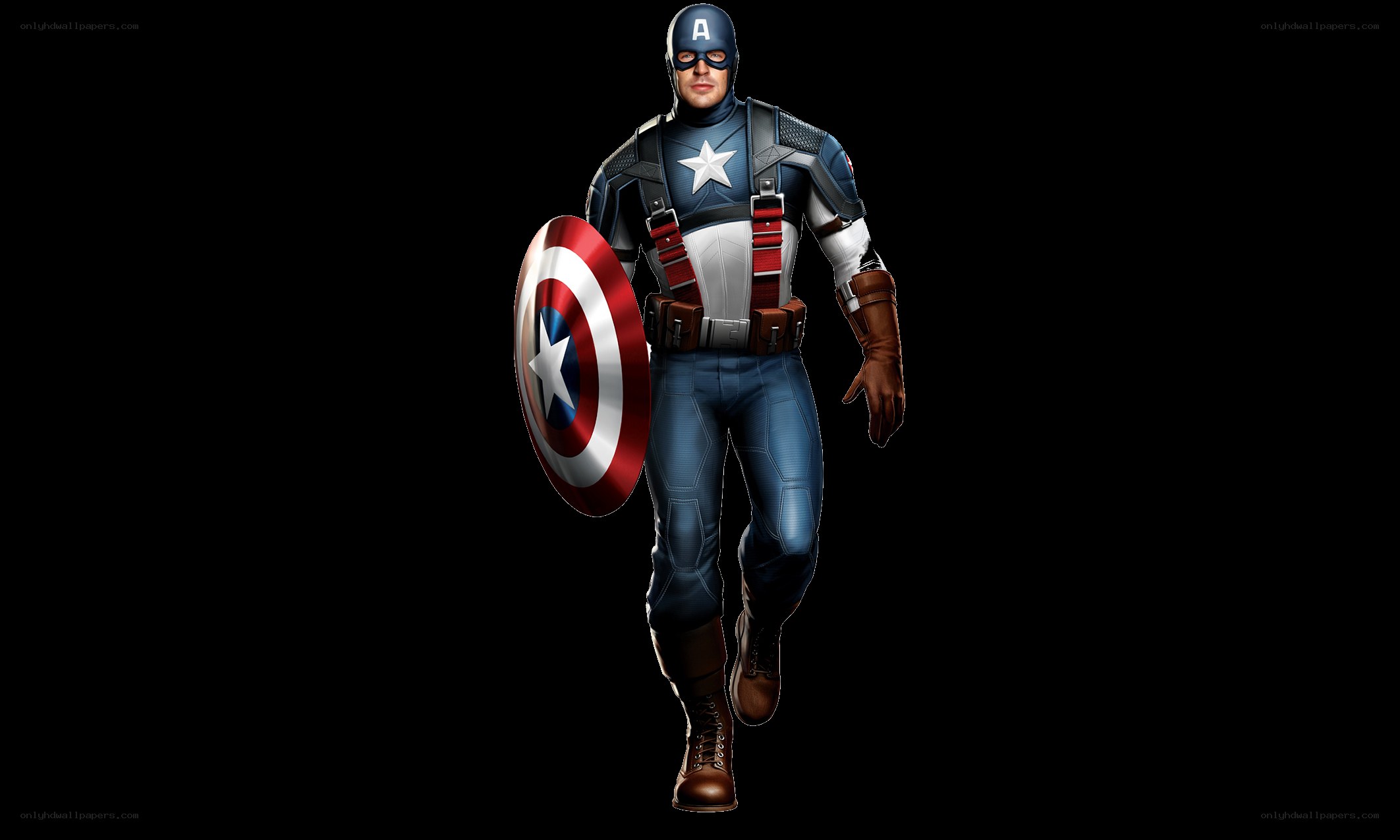 Captain America in action