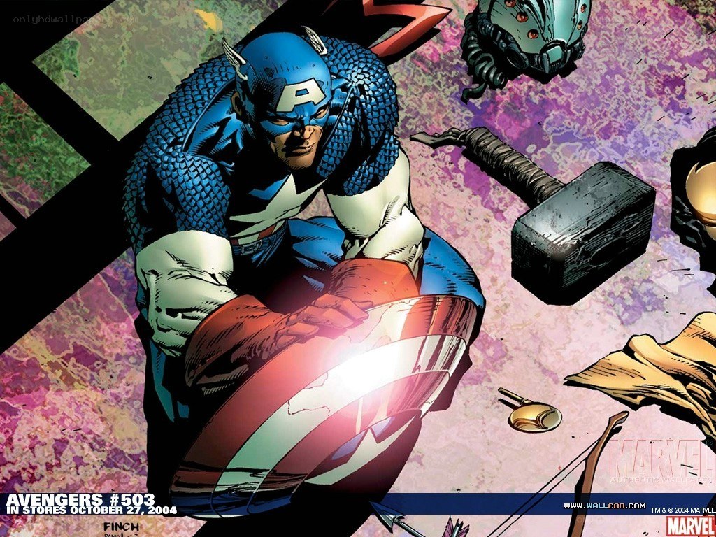 Captain America in action