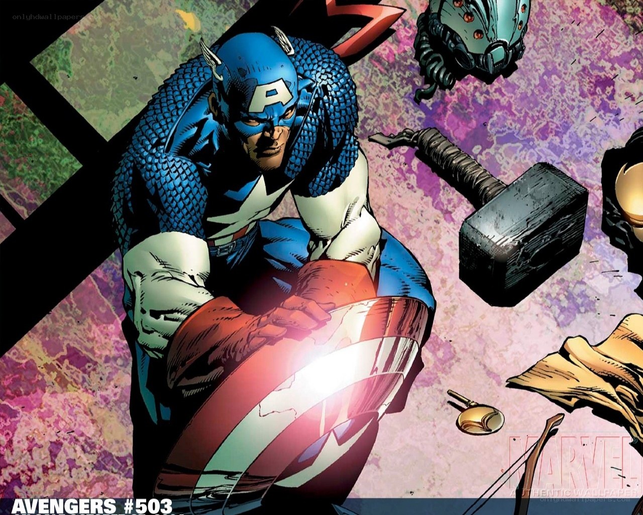 Captain America in action