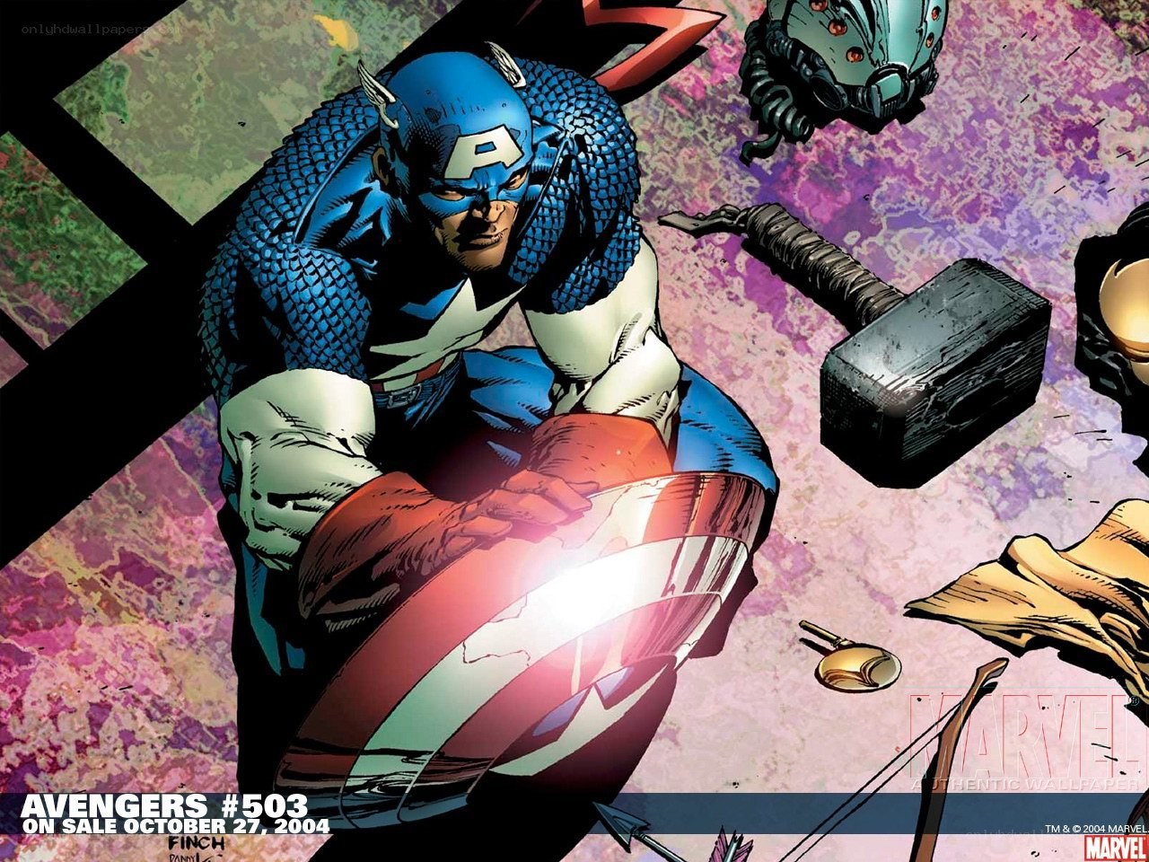 Captain America in action