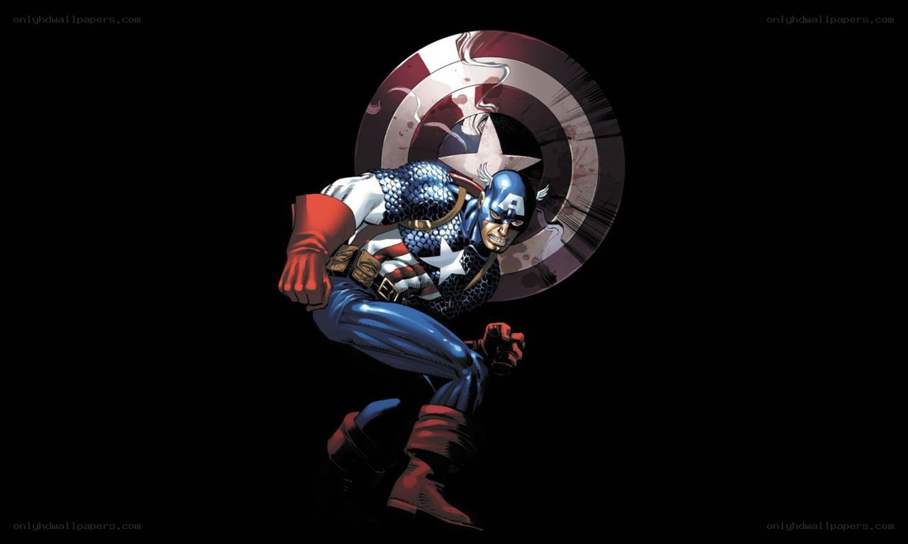 Captain America in action