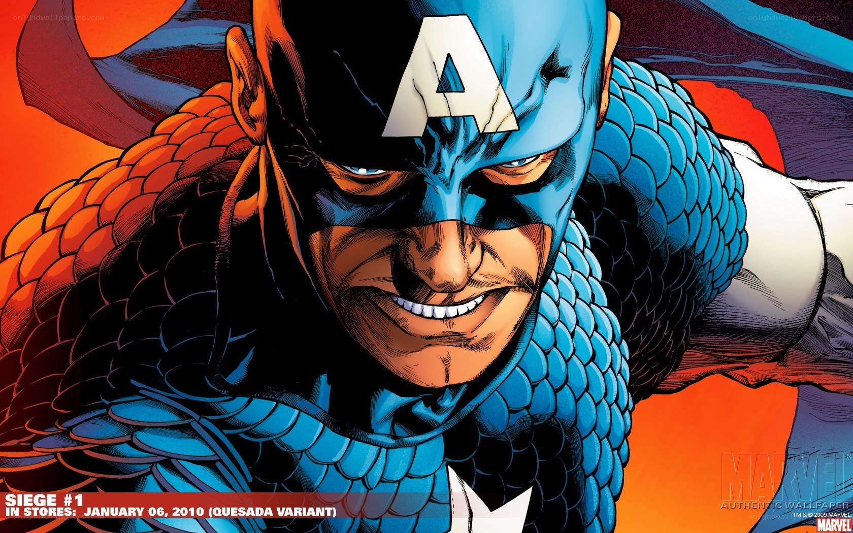 Captain America in action