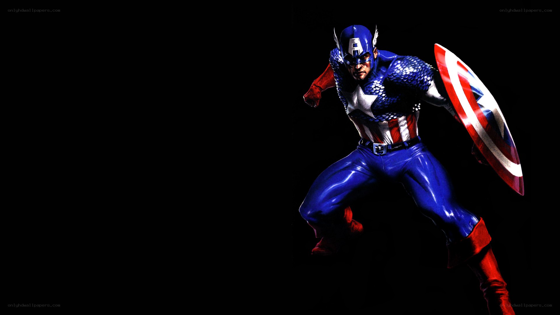 Captain America in action