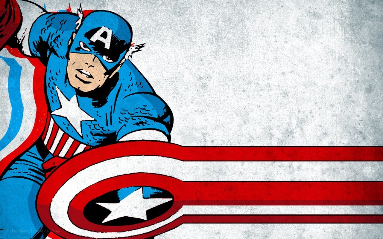 Captain America in action