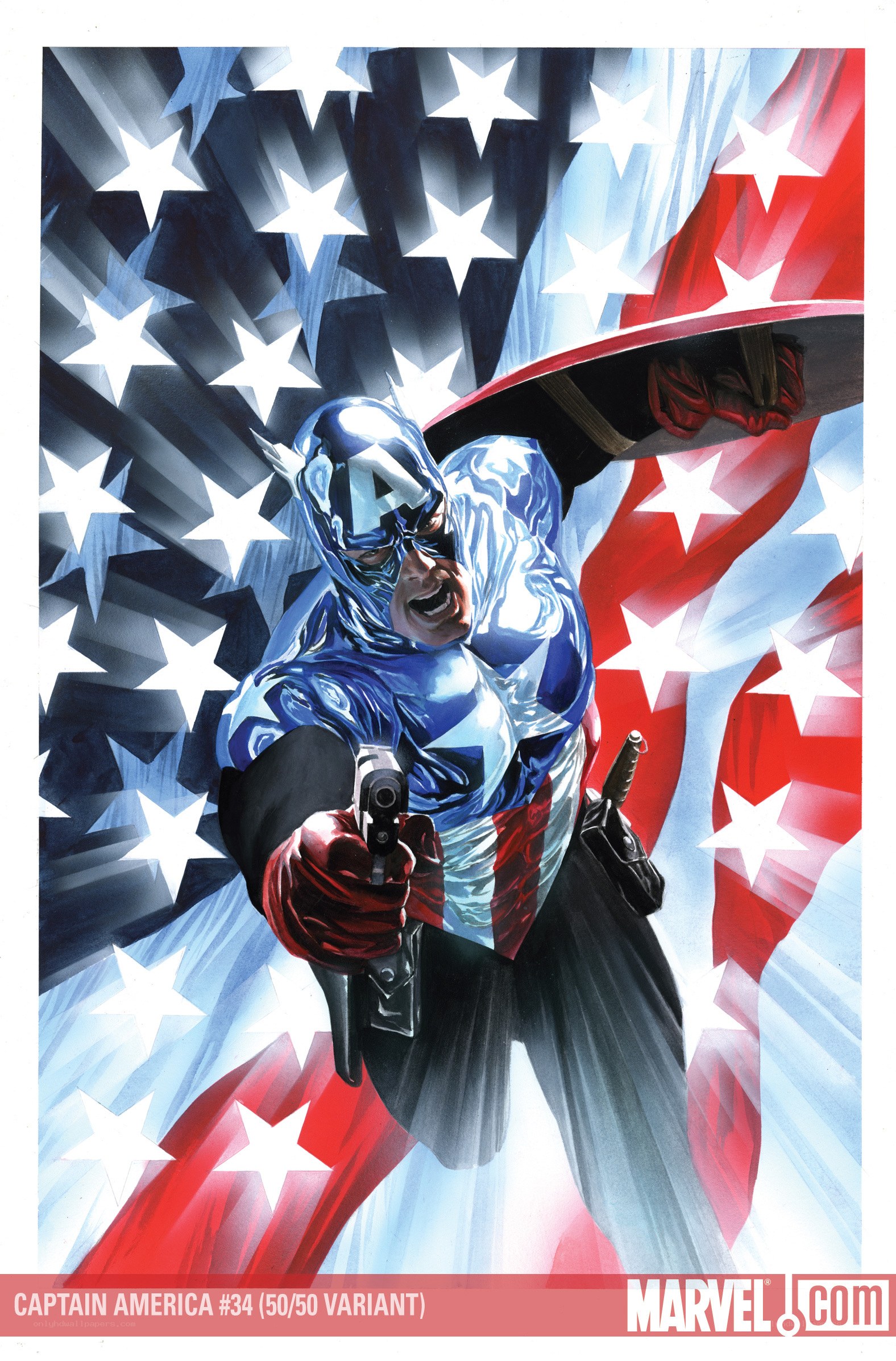 Captain America in action
